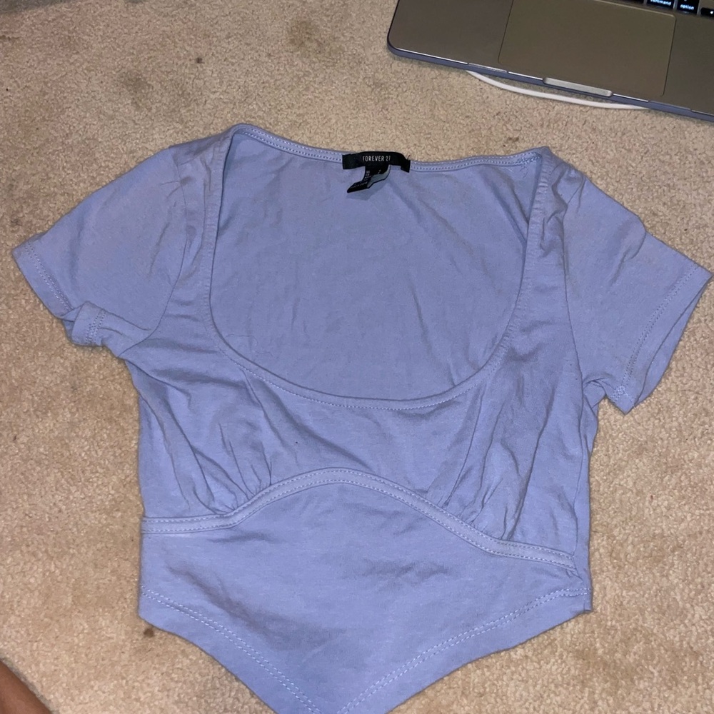 Light Blue Short Sleeve Top